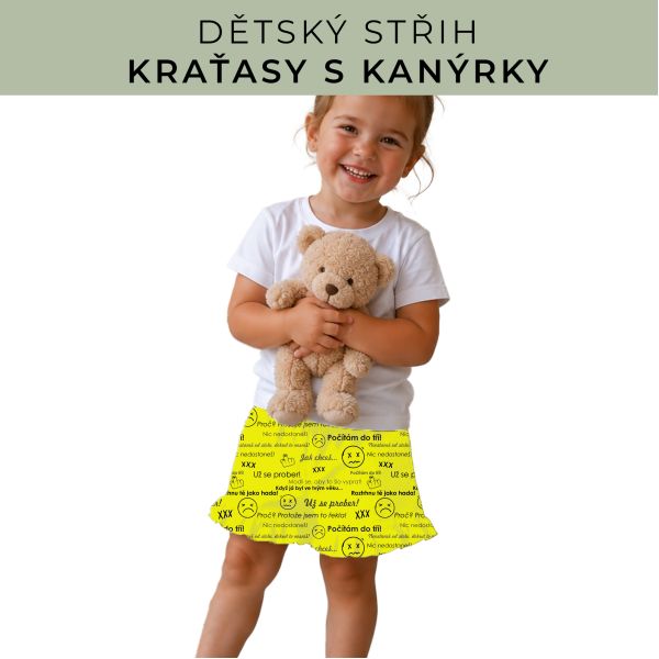 Dětský střih - Kraťásky s kanýrkem
