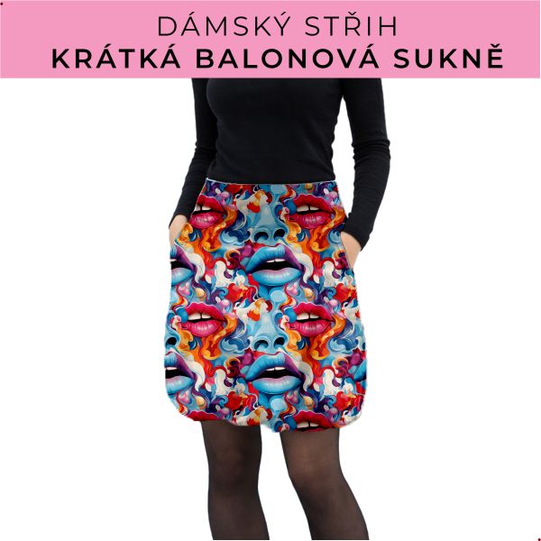 Dámský střih - balonová krátká sukně