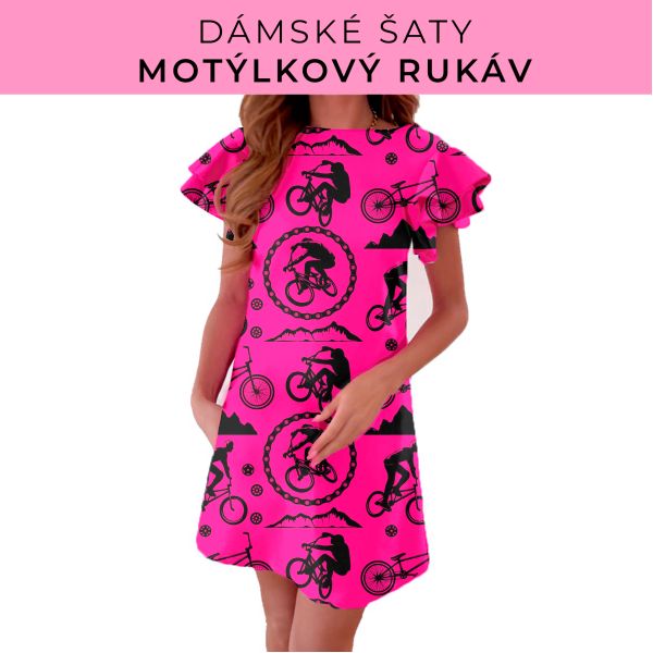 DÁMSKÝ střih - šaty s motýlkovým rukávem
