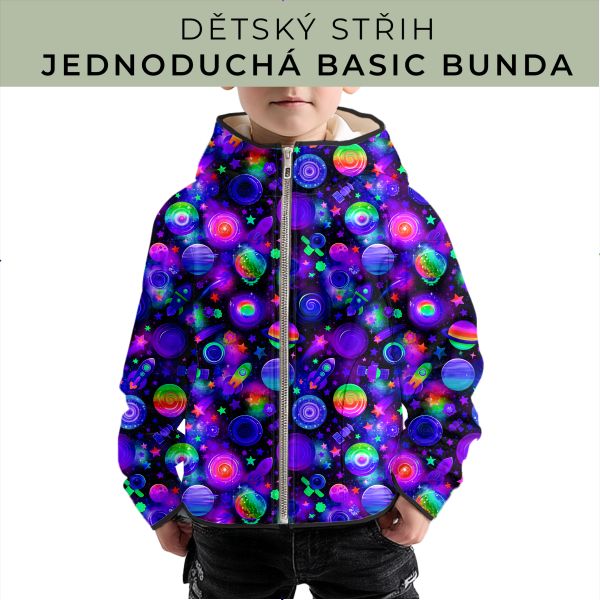 Dětský střih - jednoduchá dětská BASIC  bunda