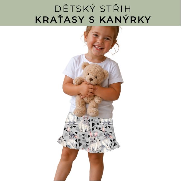 Dětský střih - Kraťásky s kanýrkem
