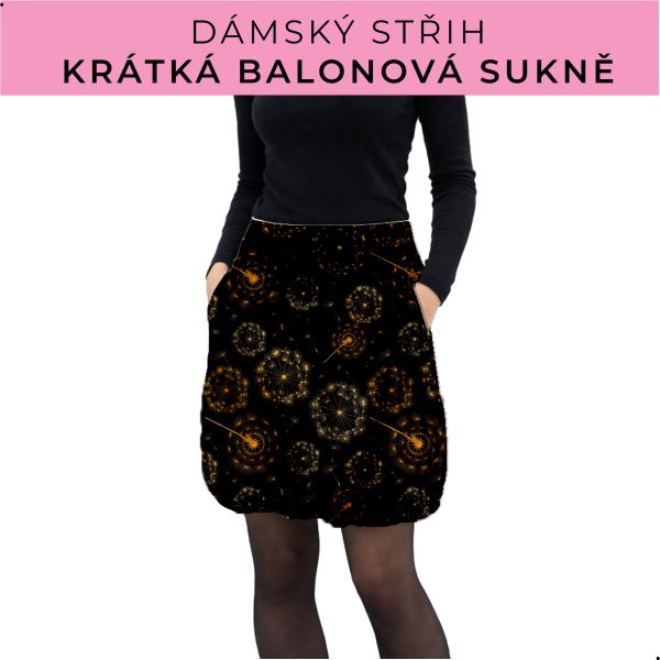 Dámský střih - balonová krátká sukně