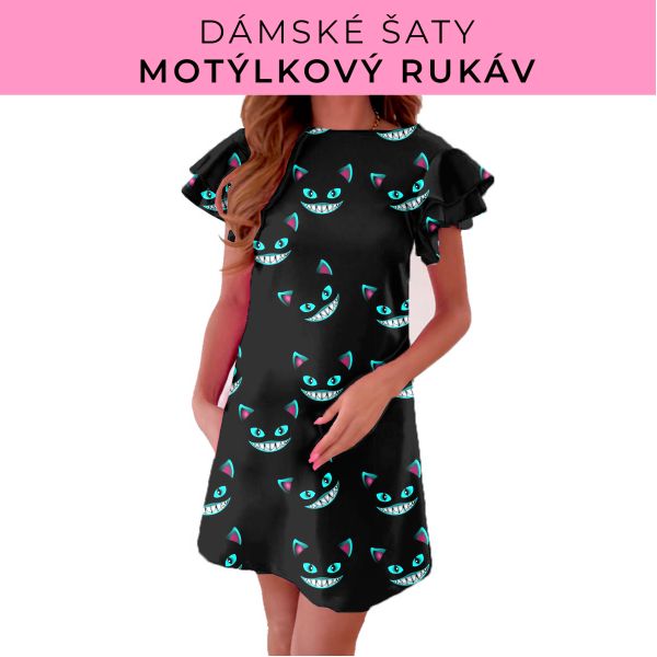 DÁMSKÝ střih - šaty s motýlkovým rukávem