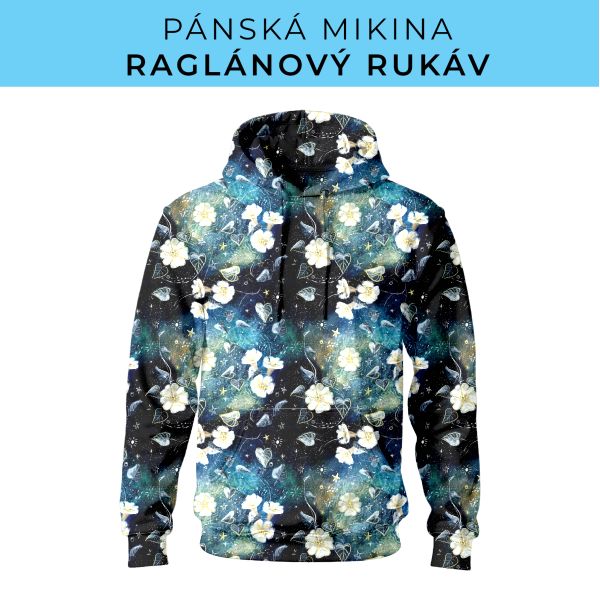 PÁNSKÝ střih - mikina raglan ZÁKLADNÍ s kapucí