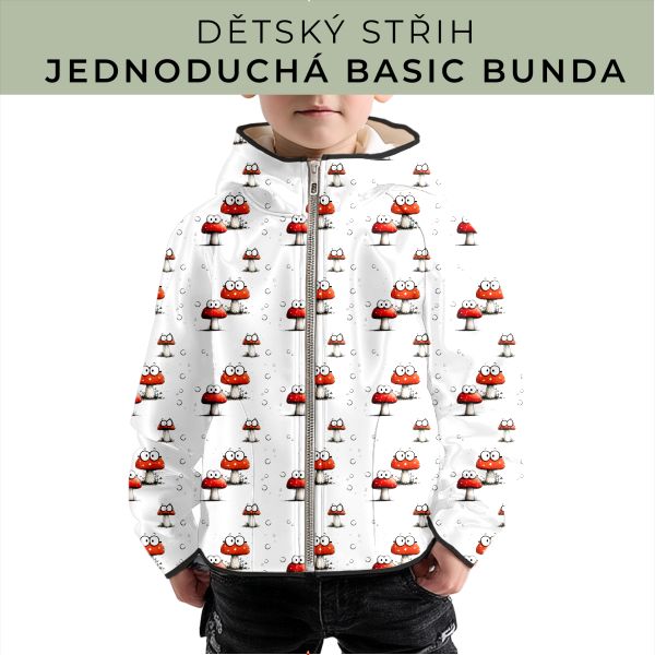 Dětský střih - jednoduchá dětská BASIC  bunda