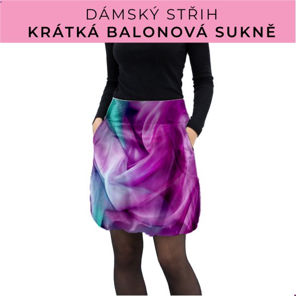 Dámský střih - balonová krátká sukně
