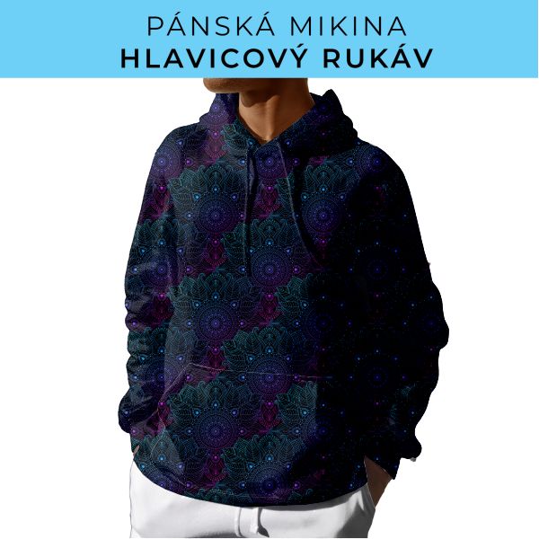 PÁNSKÝ střih - mikina s kapucí