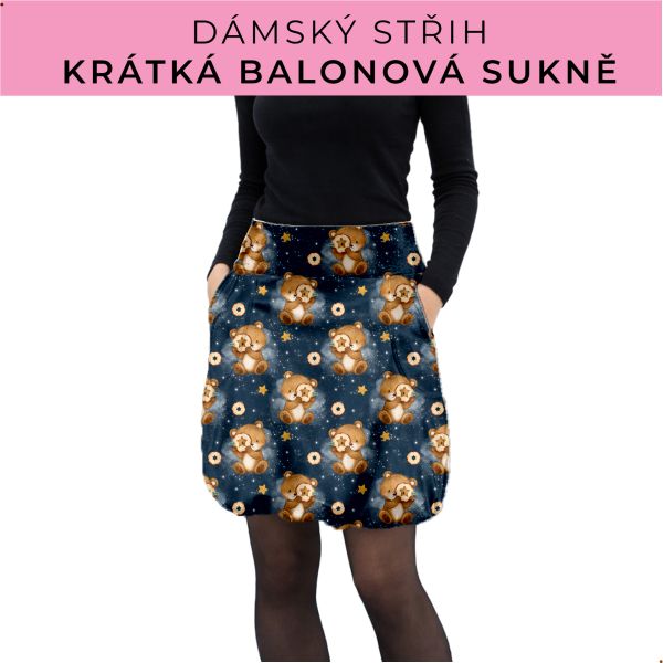 Dámský střih - balonová krátká sukně