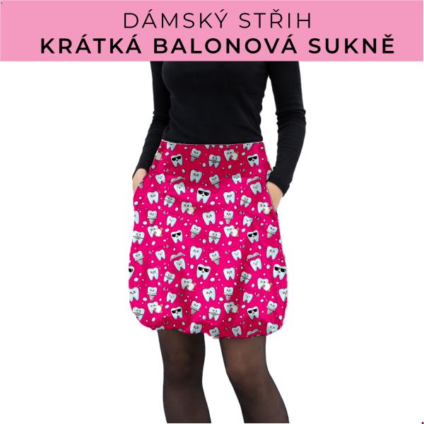 Dámský střih - balonová krátká sukně