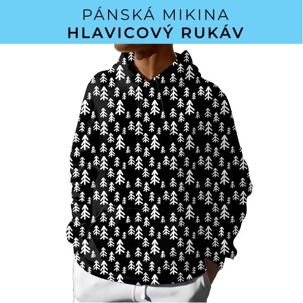 PÁNSKÝ střih - mikina s kapucí