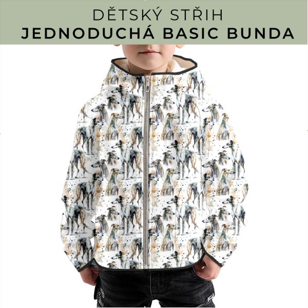 Dětský střih - jednoduchá dětská BASIC  bunda