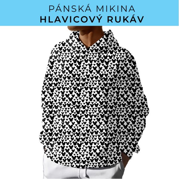 PÁNSKÝ střih - mikina s kapucí