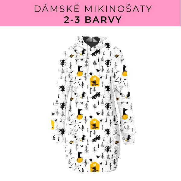DÁMSKÝ střih - Mikinošaty 2-3 barvy
