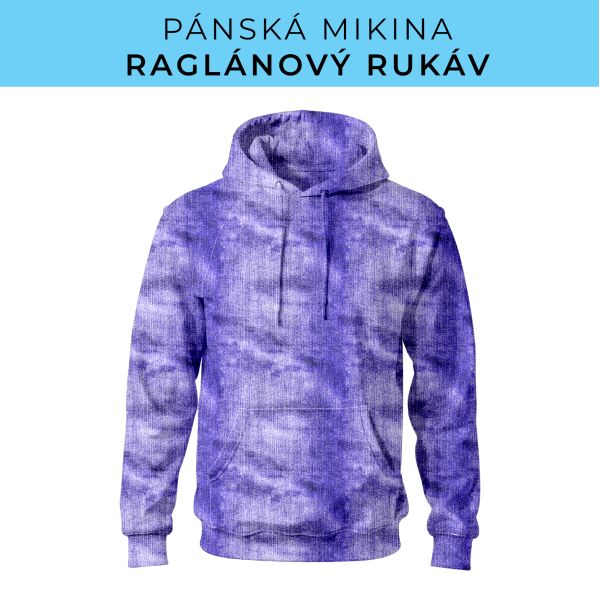 PÁNSKÝ střih - mikina raglan ZÁKLADNÍ s kapucí