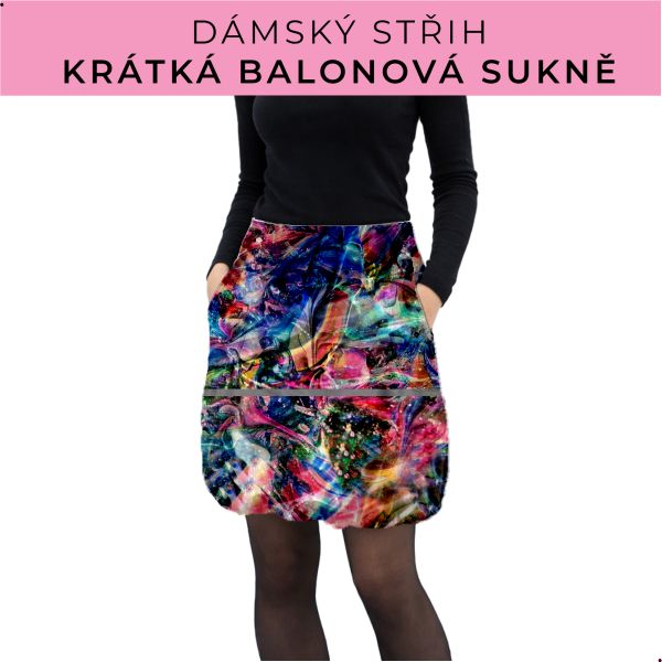 Dámský střih - balonová krátká sukně