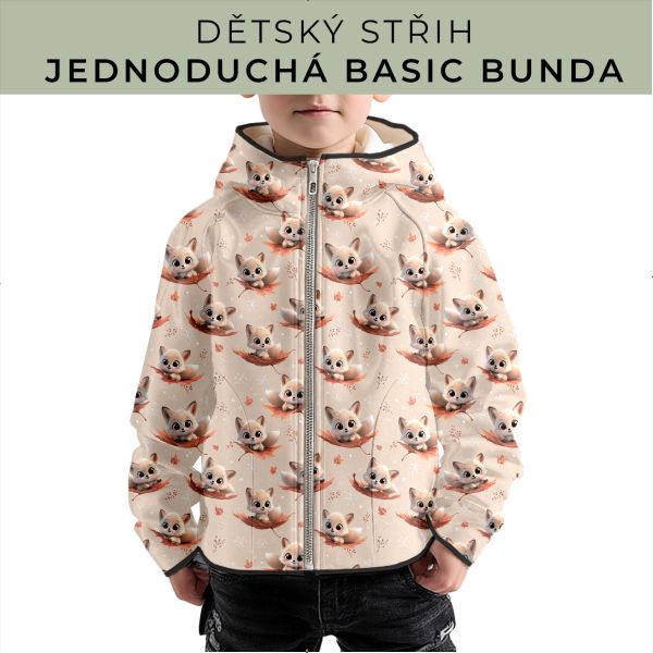 Dětský střih - jednoduchá dětská BASIC  bunda