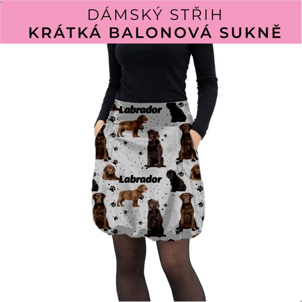 Dámský střih - balonová krátká sukně