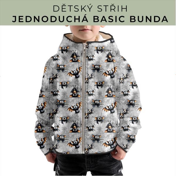 Dětský střih - jednoduchá dětská BASIC  bunda