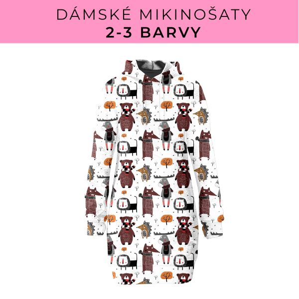 DÁMSKÝ střih - Mikinošaty 2-3 barvy