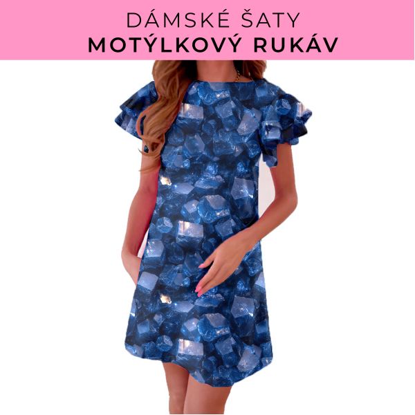 DÁMSKÝ střih - šaty s motýlkovým rukávem