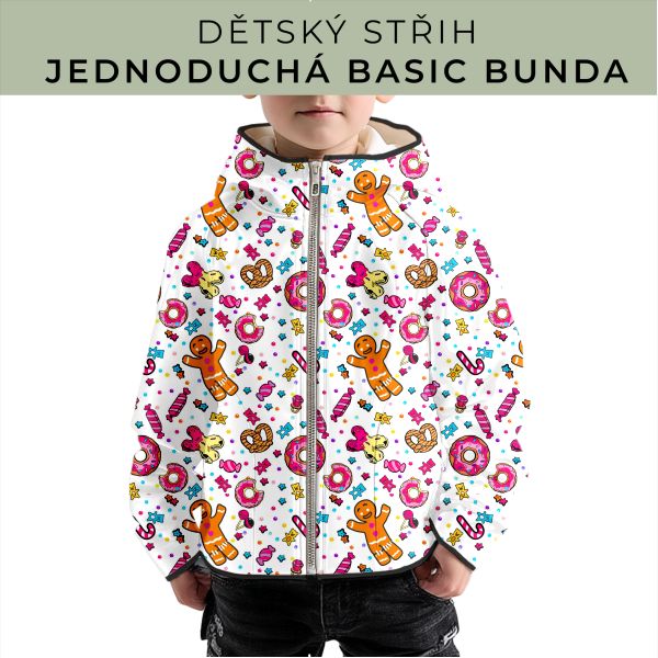 Dětský střih - jednoduchá dětská BASIC  bunda