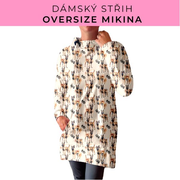 DÁMSKÝ střih - Oversize mikina