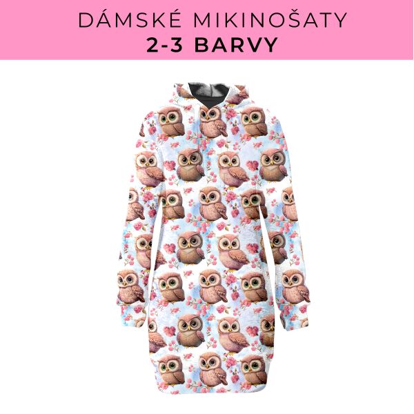 DÁMSKÝ střih - Mikinošaty 2-3 barvy