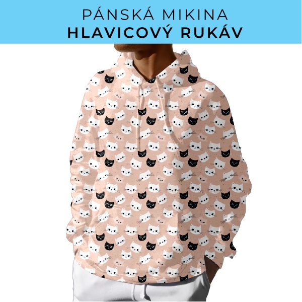 PÁNSKÝ střih - mikina s kapucí