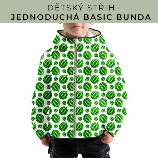 Dětský střih - jednoduchá dětská BASIC  bunda