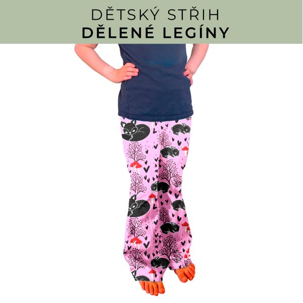 Dětský střih - Dělené legíny