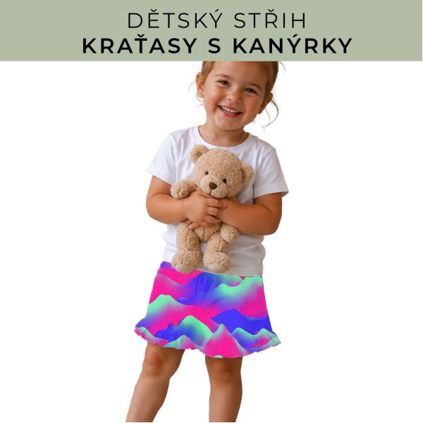Dětský střih - Kraťásky s kanýrkem