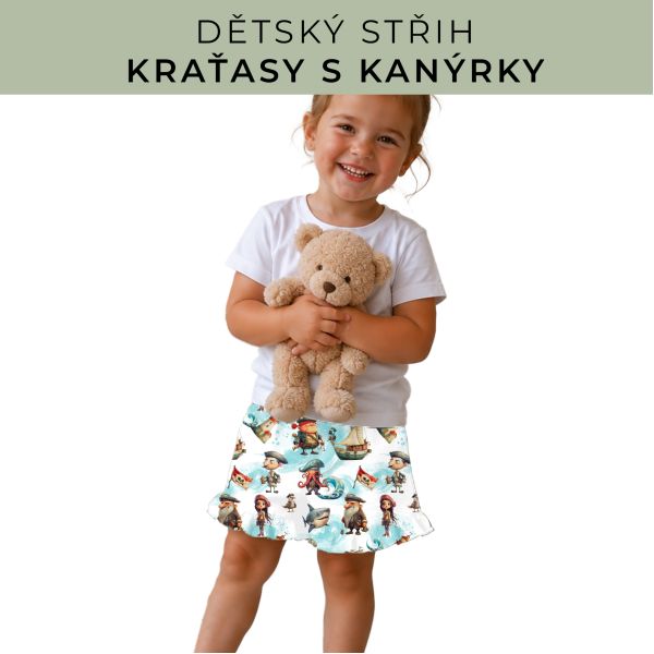 Dětský střih - Kraťásky s kanýrkem