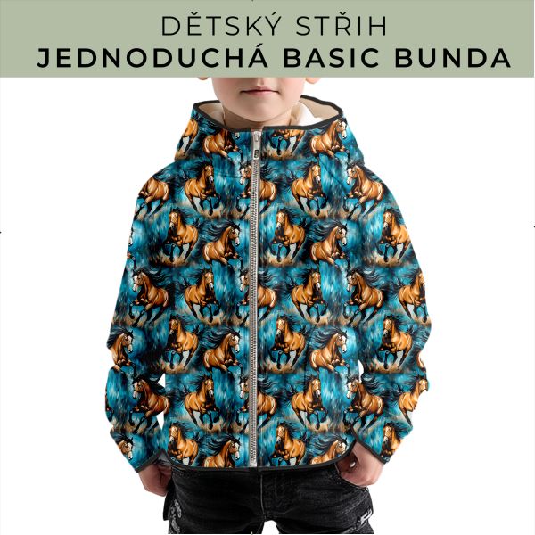 Dětský střih - jednoduchá dětská BASIC  bunda