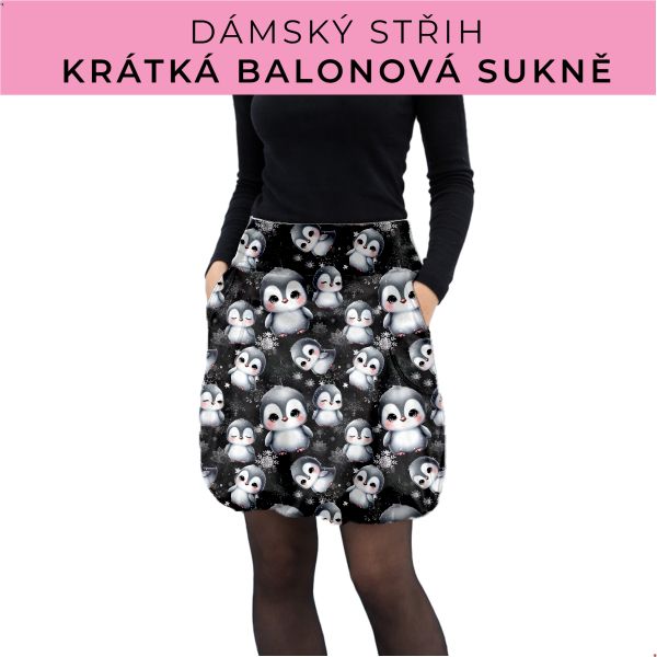 Dámský střih - balonová krátká sukně
