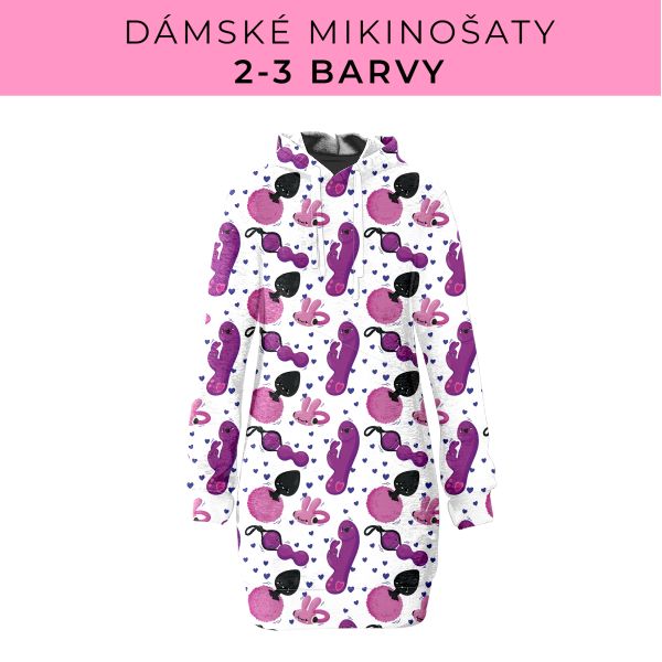 DÁMSKÝ střih - Mikinošaty 2-3 barvy