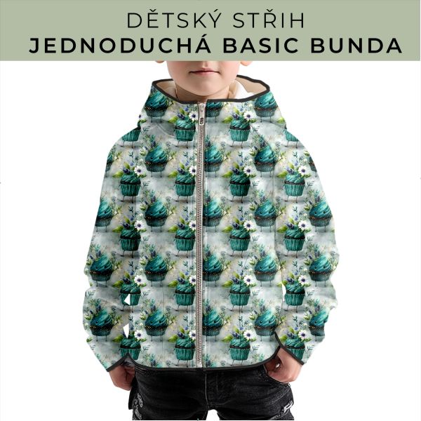 Dětský střih - jednoduchá dětská BASIC  bunda