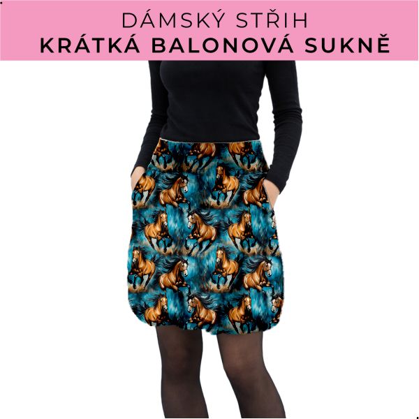 Dámský střih - balonová krátká sukně