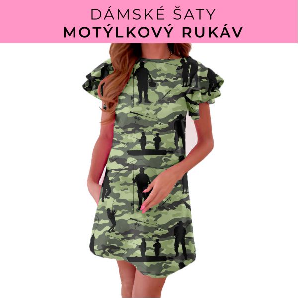 DÁMSKÝ střih - šaty s motýlkovým rukávem