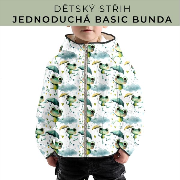 Dětský střih - jednoduchá dětská BASIC  bunda