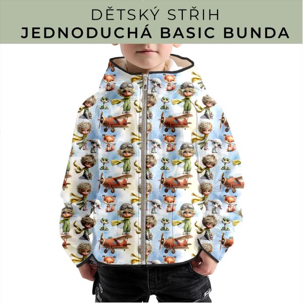Dětský střih - jednoduchá dětská BASIC  bunda