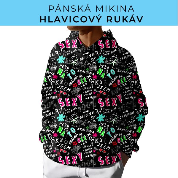 PÁNSKÝ střih - mikina s kapucí