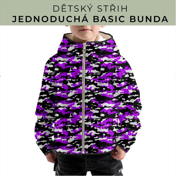 Dětský střih - jednoduchá dětská BASIC  bunda