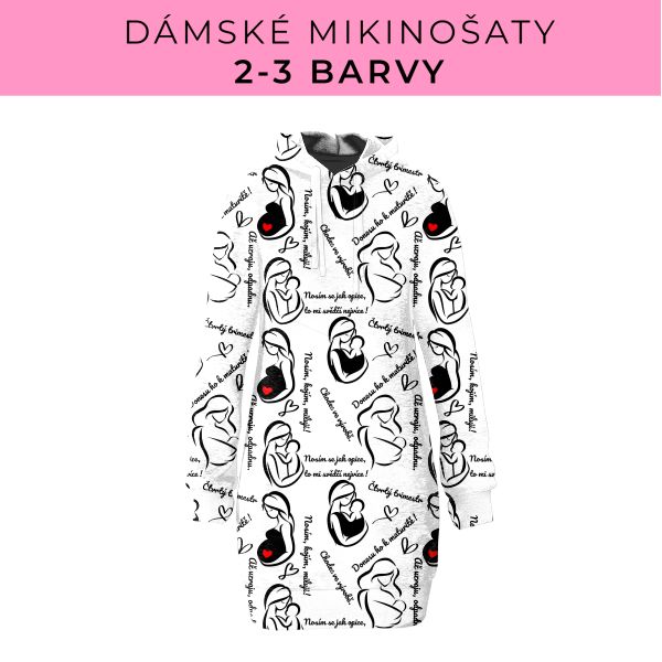 DÁMSKÝ střih - Mikinošaty 2-3 barvy