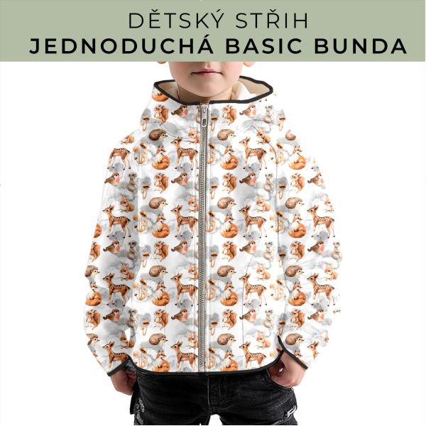Dětský střih - jednoduchá dětská BASIC  bunda