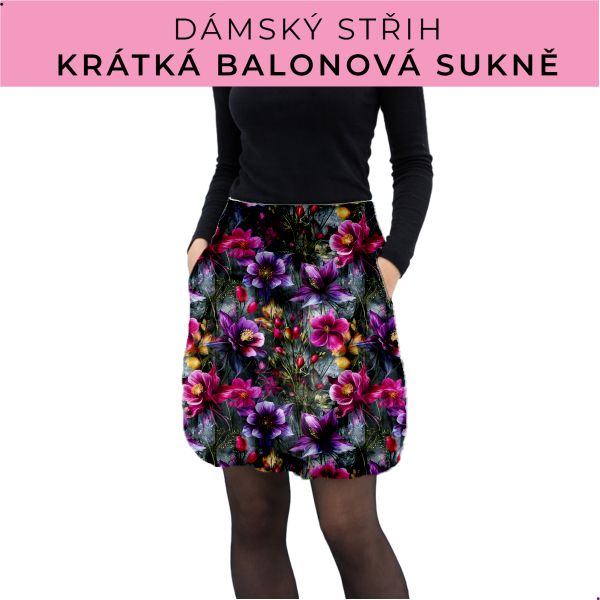 Dámský střih - balonová krátká sukně