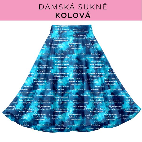 DÁMSKÝ střih - Kolová sukně