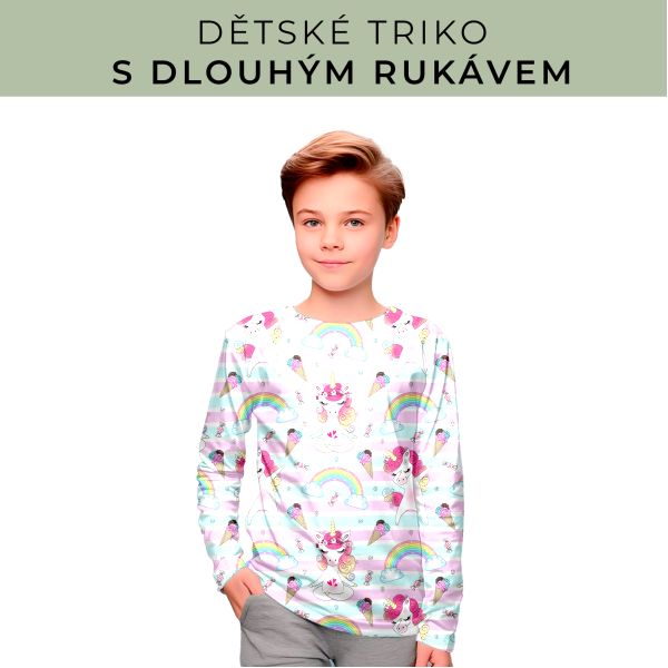 DĚTSKÝ střih - triko dlouhý rukáv