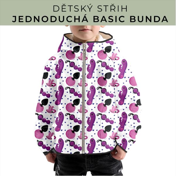 Dětský střih - jednoduchá dětská BASIC  bunda