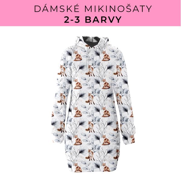 DÁMSKÝ střih - Mikinošaty 2-3 barvy