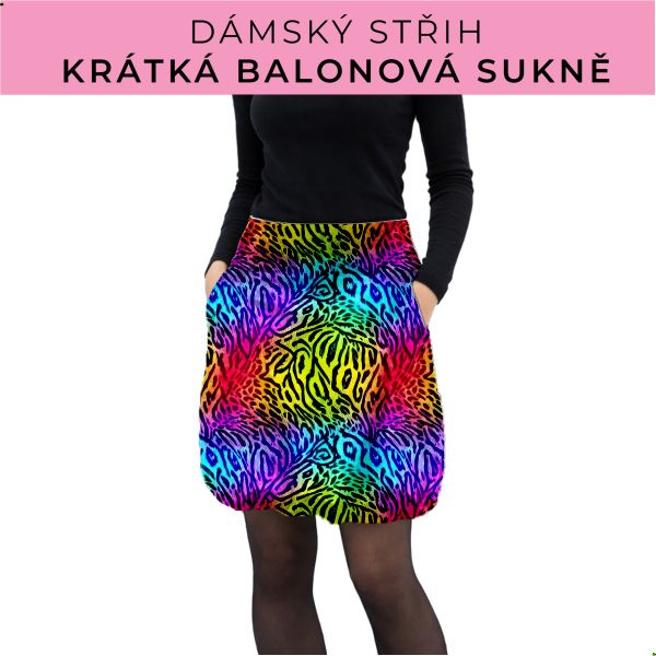 Dámský střih - balonová krátká sukně